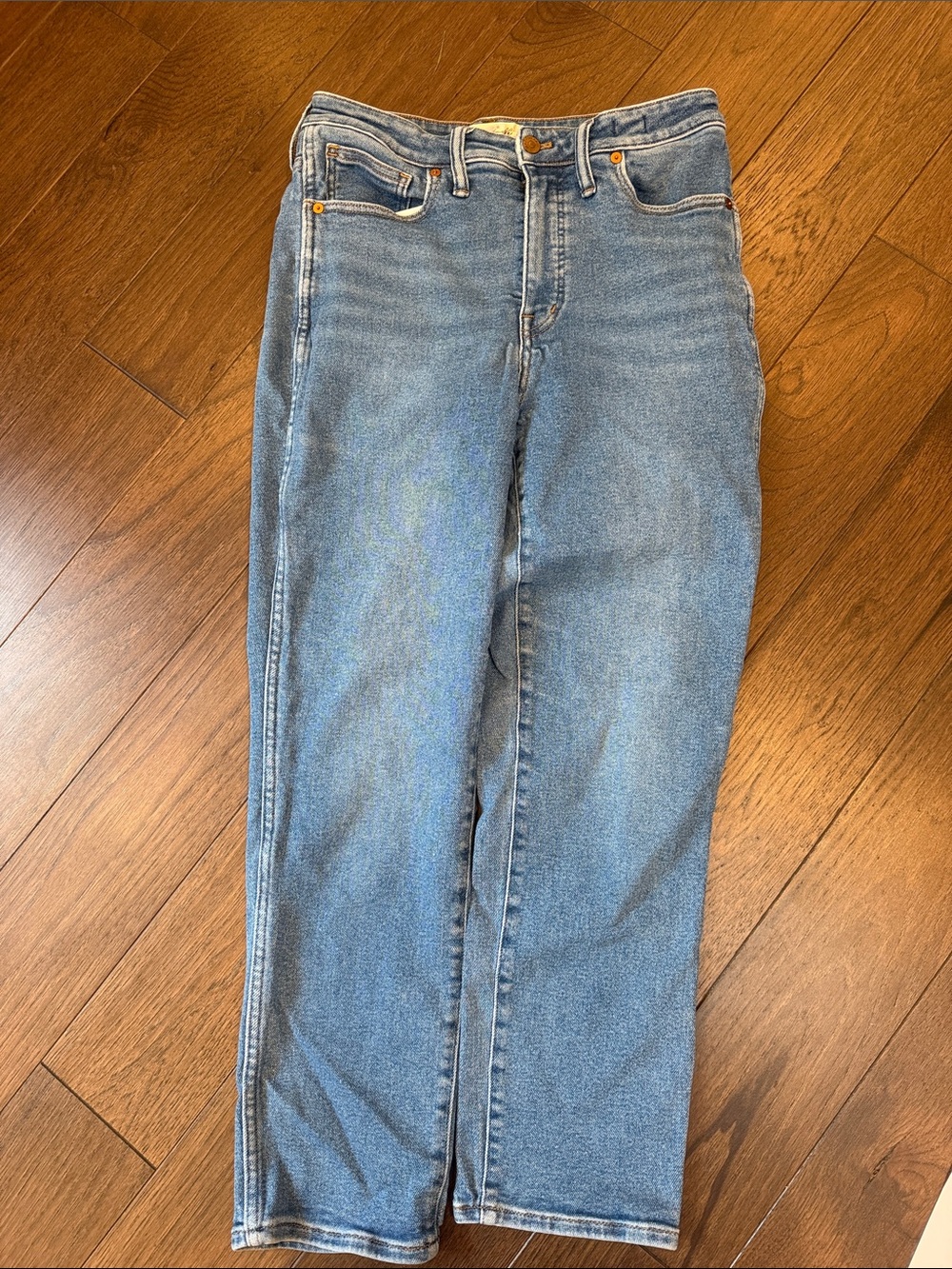 Madewell Curvy Stovepipe High-Rise Straight Jeans in Light Blue Size 29 C73-017